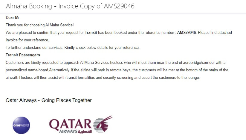 almaha services qatar airways